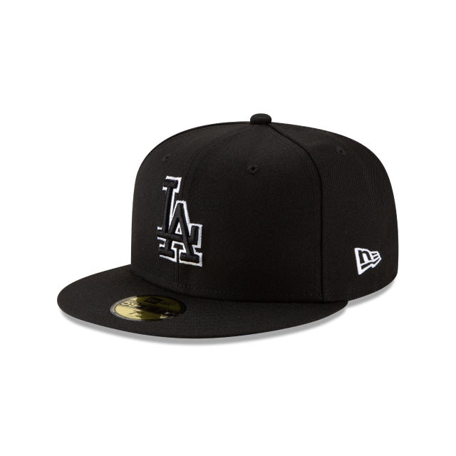Los Angeles Dodgers Black Outline 59FIFTY Fitted Hat - Nextgenmallstore